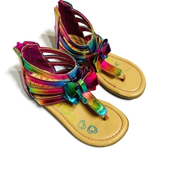 Children’s Place rainbow iridescent sandals - Picture 1 of 6